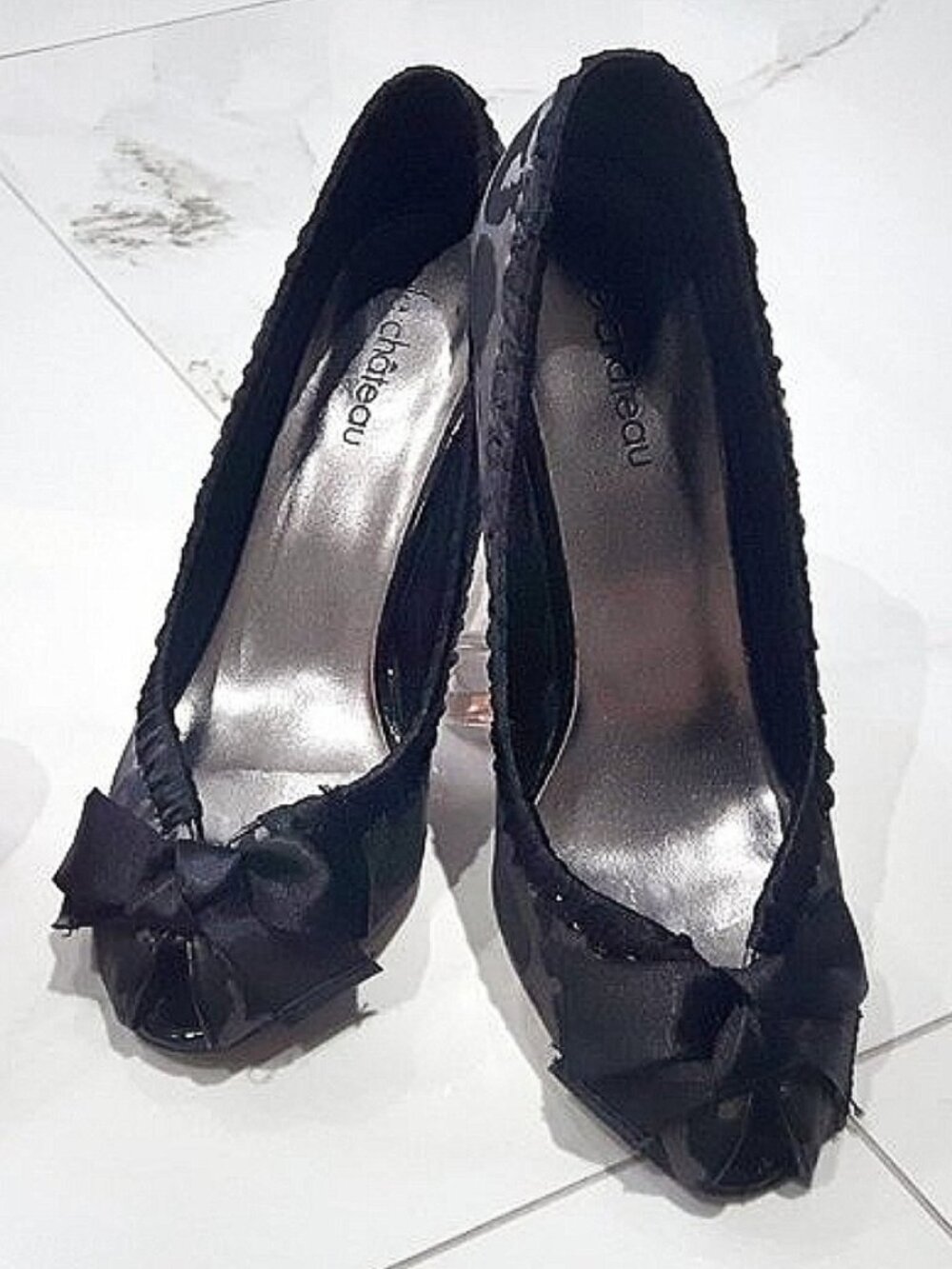 Vintage Y2K Peep Toe Animal Print Kitten Heels